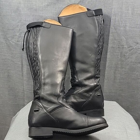 Ovation Ladies Flex Plus Black Leather Field Tall Riding Boots - Size 8 - Picture 13 of 14